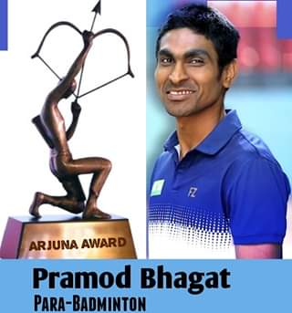 Press Release Director General, ESIC congratulates the Ace para shuttler Pramod Bhagat on his selection for conferring Arjuna Award