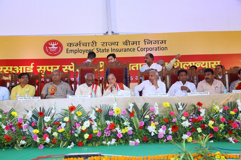 पांडु नगर कानपुर मे 300 बिस्तरों के ई.एस.आई. सुपर स्पेशिलिस्ट अस्पताल का शिलान्यास।