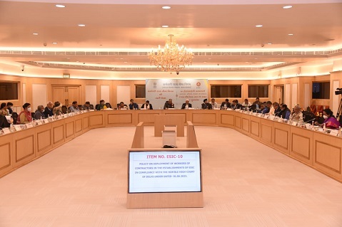 186th Meeting of the ESIC was held on 04-12-2021 under the Chairmanship of Shri Bhupender Yadav.